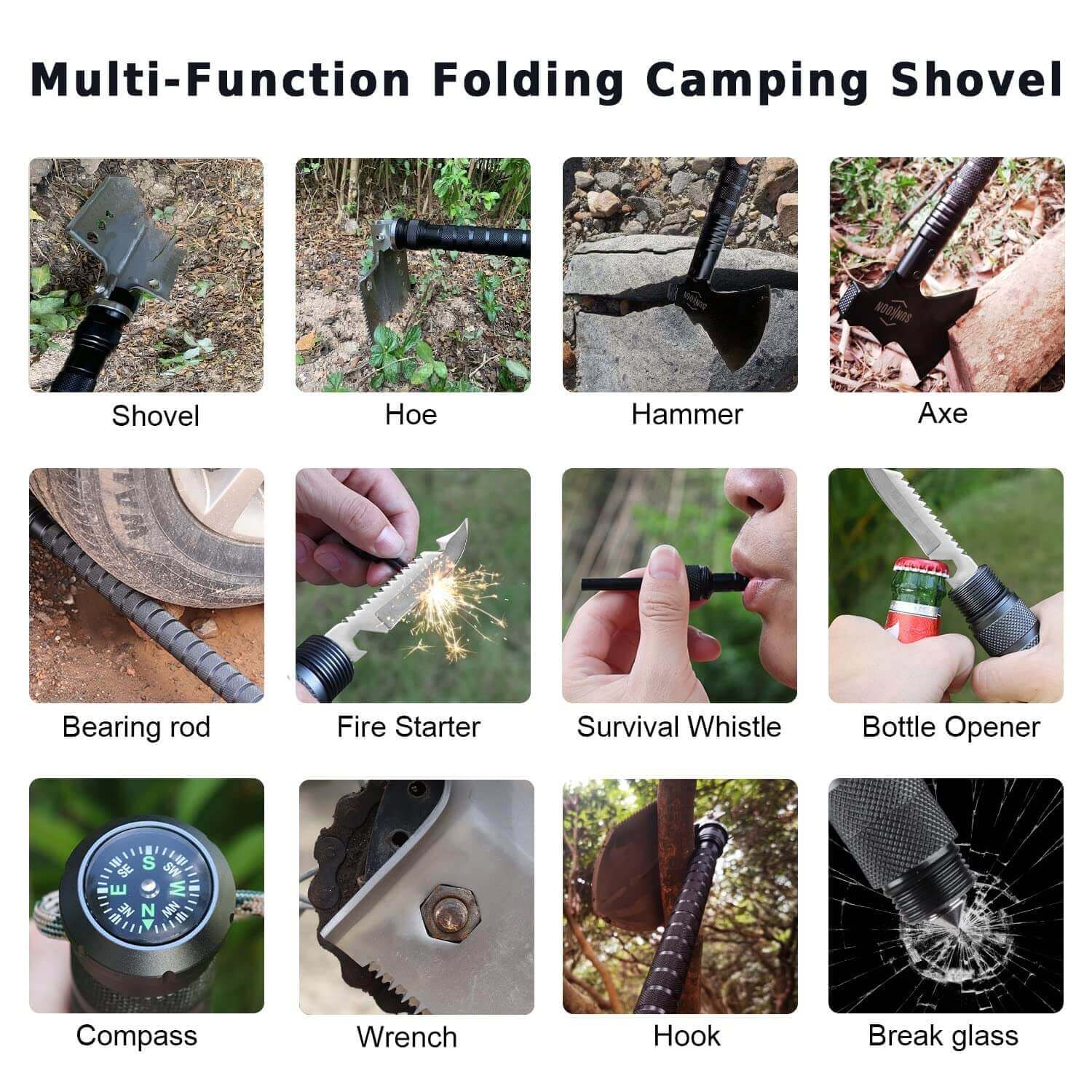 Image Showing Survival Shovel Survival Axe, Camping Folding Shovels Hatchet - Product Type Survival Tools - Buy Now $115.99 - Adventure Gear from Global Trekker