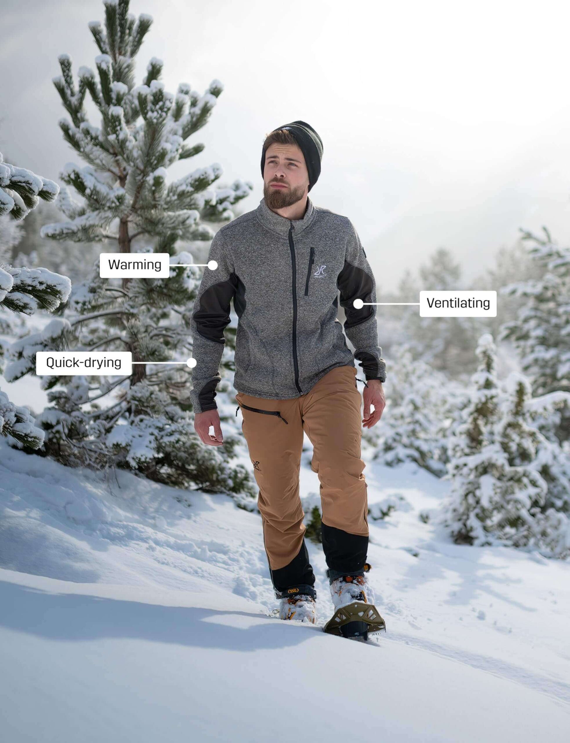 Image Showing RevolutionRace Men's Fusion Fleece, Fleece Jacket Perfect for Hiking - Product Type Jacket - Buy Now $114.55 - Adventure Gear from Global Trekker