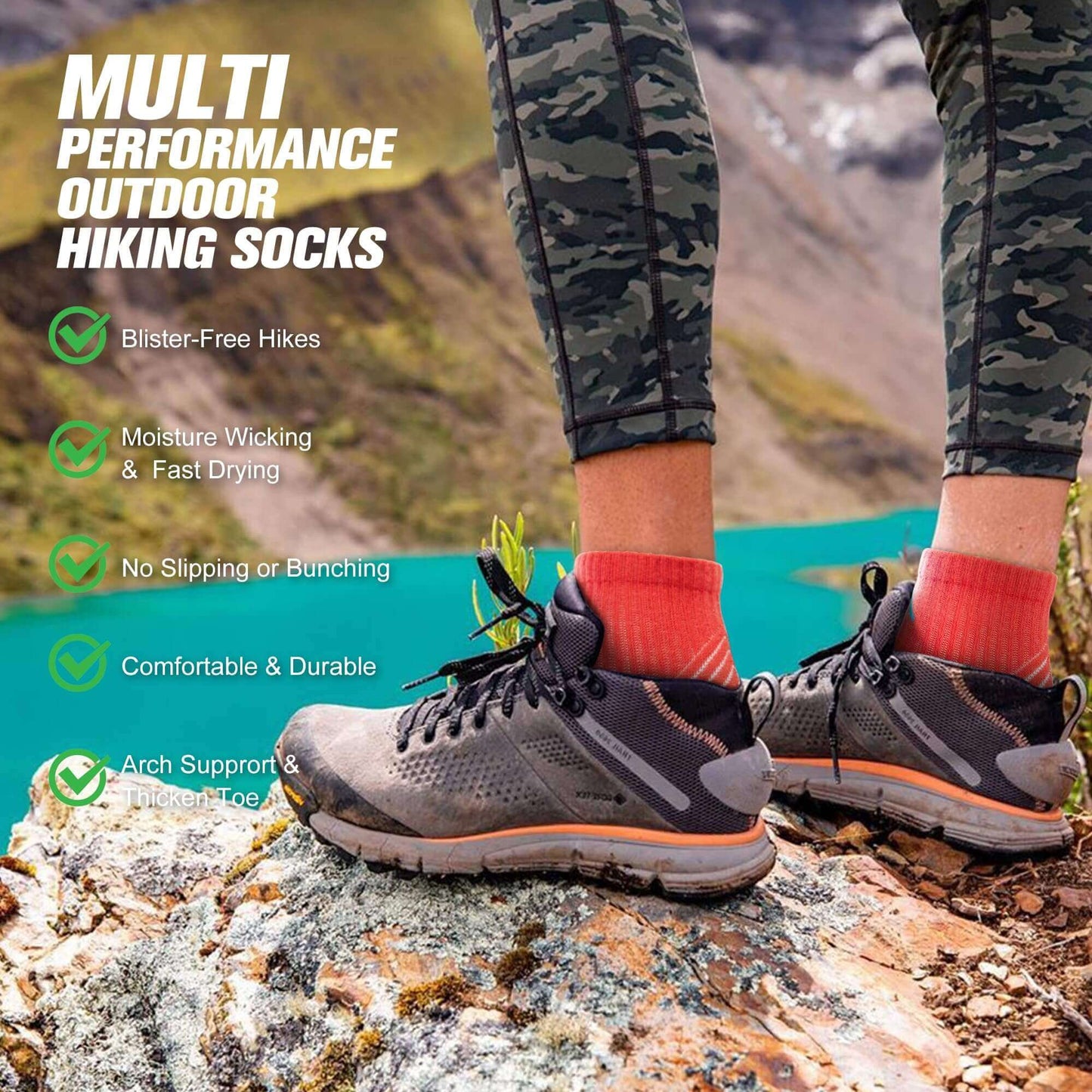 Image Showing innotree 5 Pack Cushioned Hiking Socks for Women, Lightweight - Product Type Socks - Buy Now $28.99 - Adventure Gear from Global Trekker