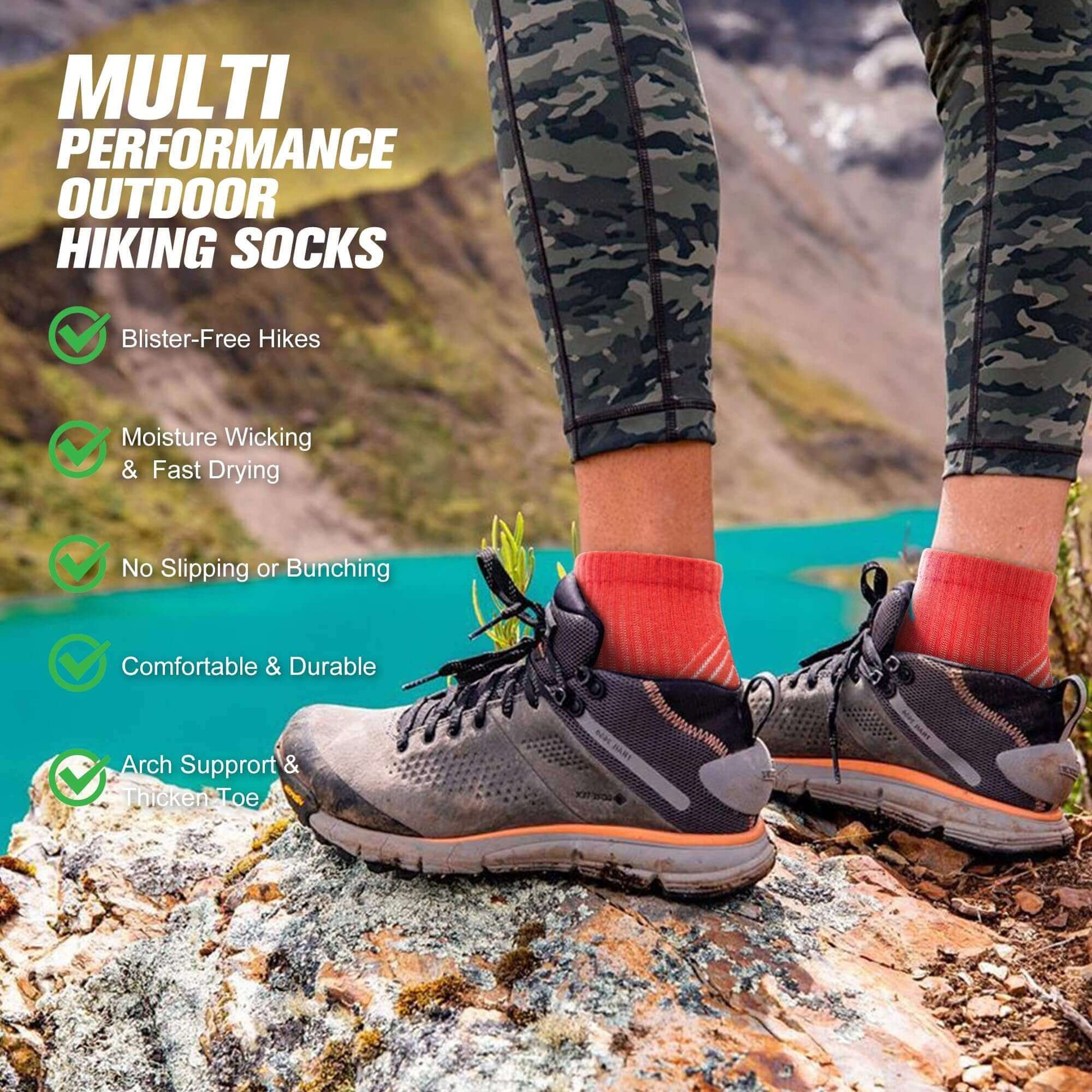 Image Showing innotree 5 Pack Cushioned Hiking Socks for Women, Lightweight - Product Type Socks - Buy Now $28.99 - Adventure Gear from Global Trekker