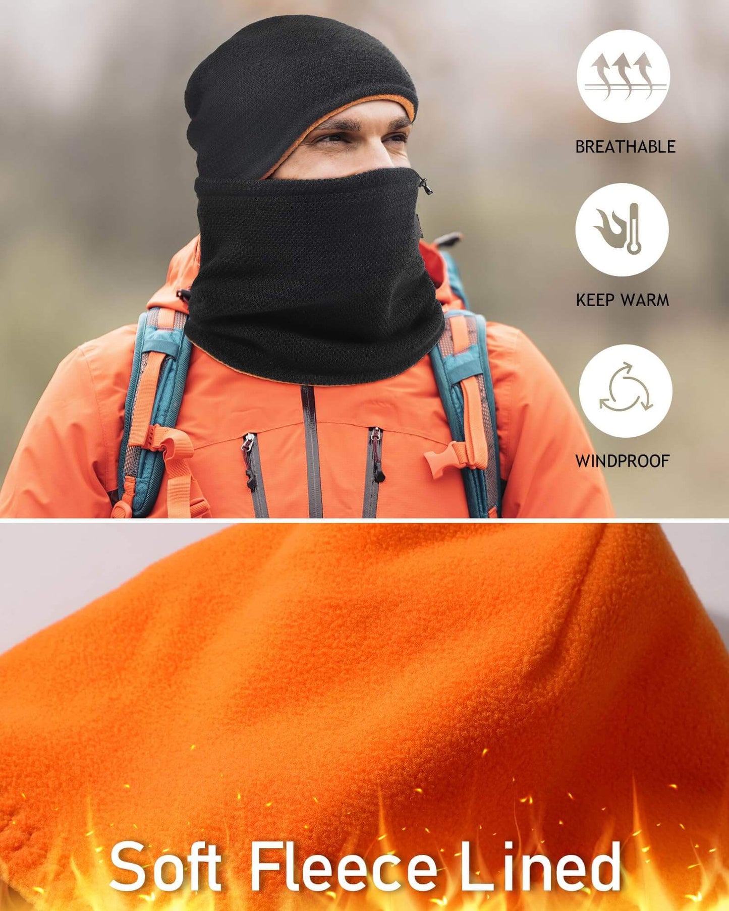 Image Showing Winter Beanie Skull Cap Neck Warmer Gaiter Set - Product Type Beanie - Buy Now $27.54 - Adventure Gear from Global Trekker