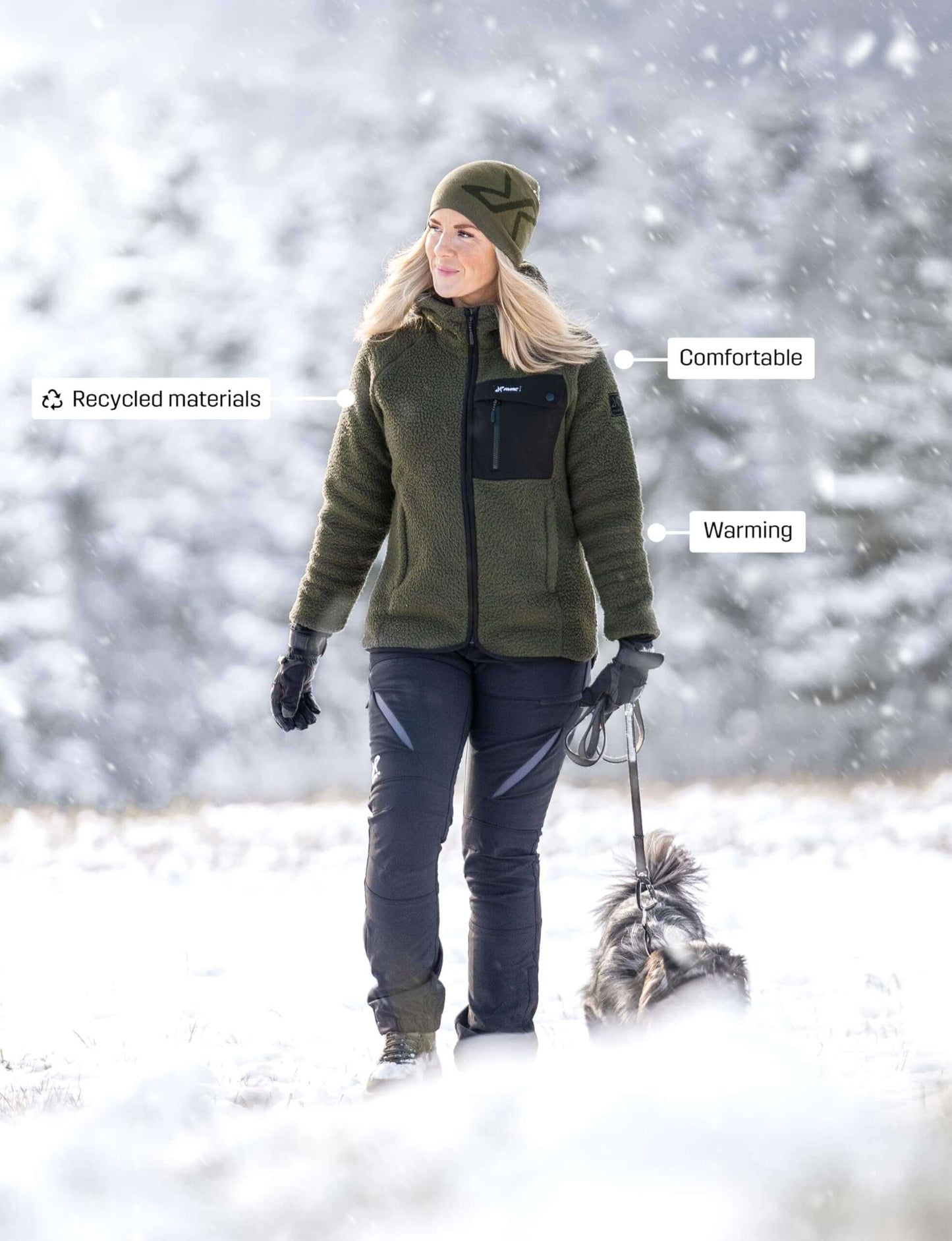 Image Showing RevolutionRace Sherpa Hoodie for Women, Fleece Jacket Perfect for Hiking and Outdoor Adventures - Product Type Women's Fleece Jacket - Buy Now $152.25 - Adventure Gear from Global Trekker