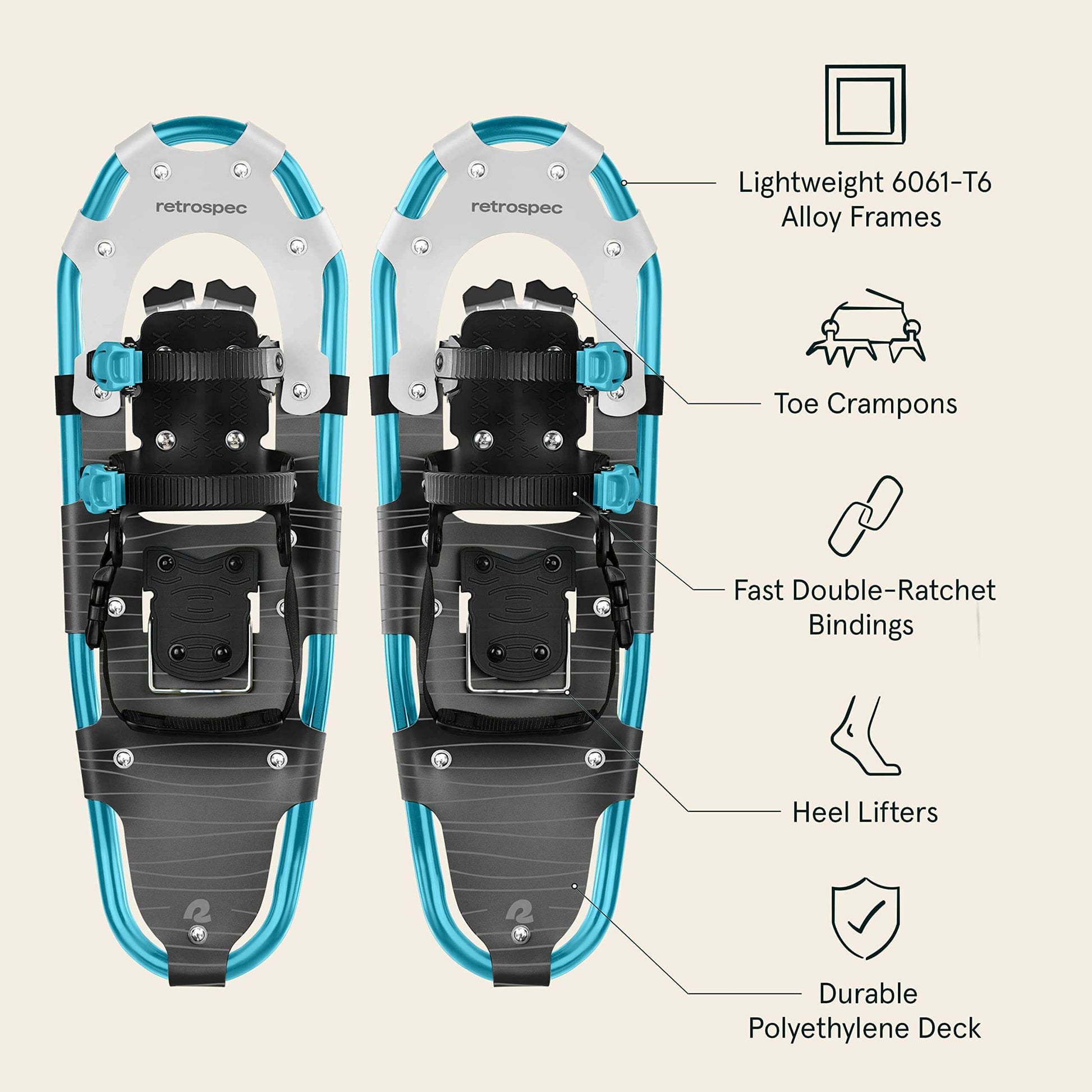 Image Showing Retrospec Drifter 21/25/30 Inch Snowshoes & Trekking Poles Bundle - Product Type Snowshoes - Buy Now $130.49 - Adventure Gear from Global Trekker