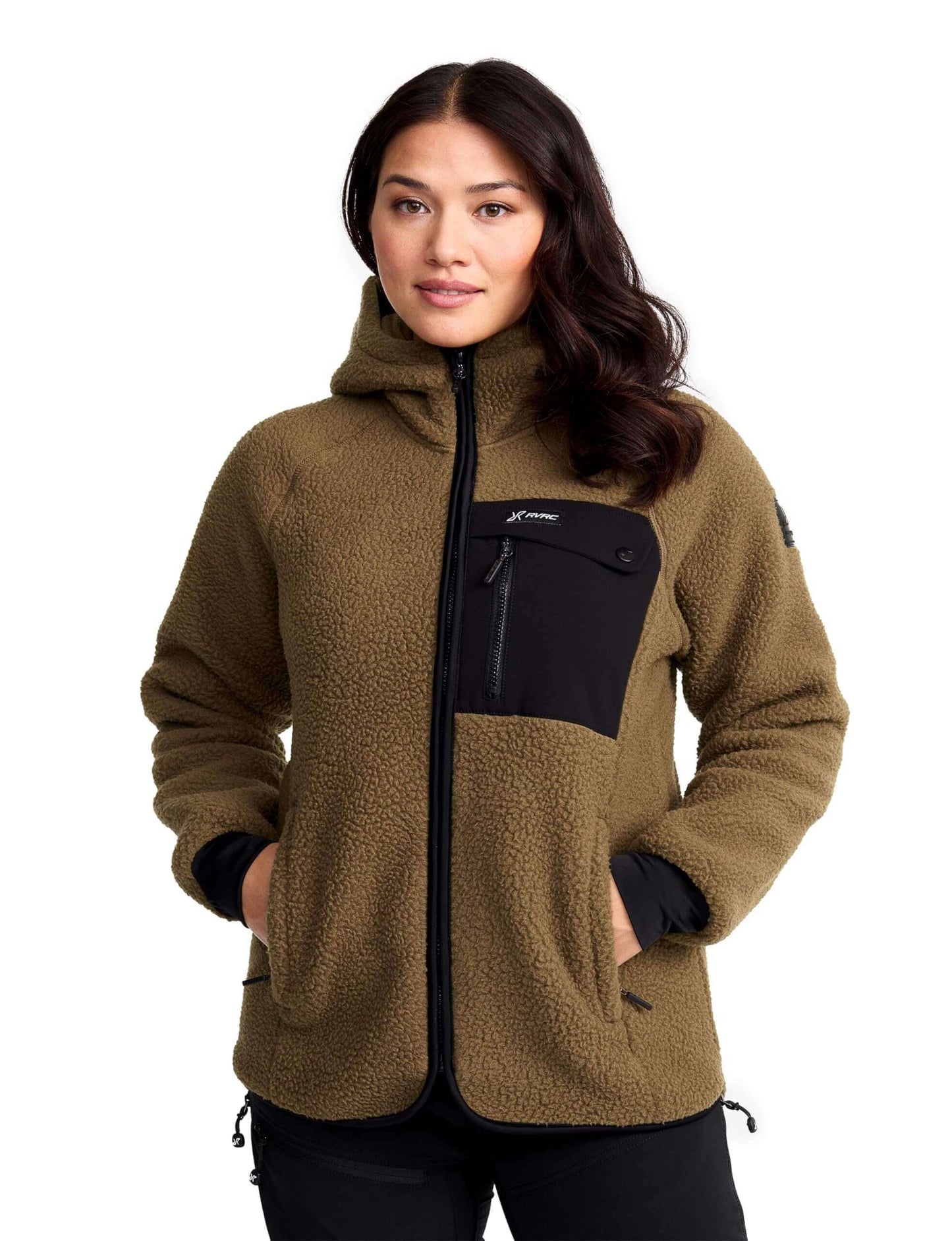 Image Showing RevolutionRace Sherpa Hoodie for Women, Fleece Jacket Perfect for Hiking and Outdoor Adventures - Product Type Women's Fleece Jacket - Buy Now $152.25 - Adventure Gear from Global Trekker