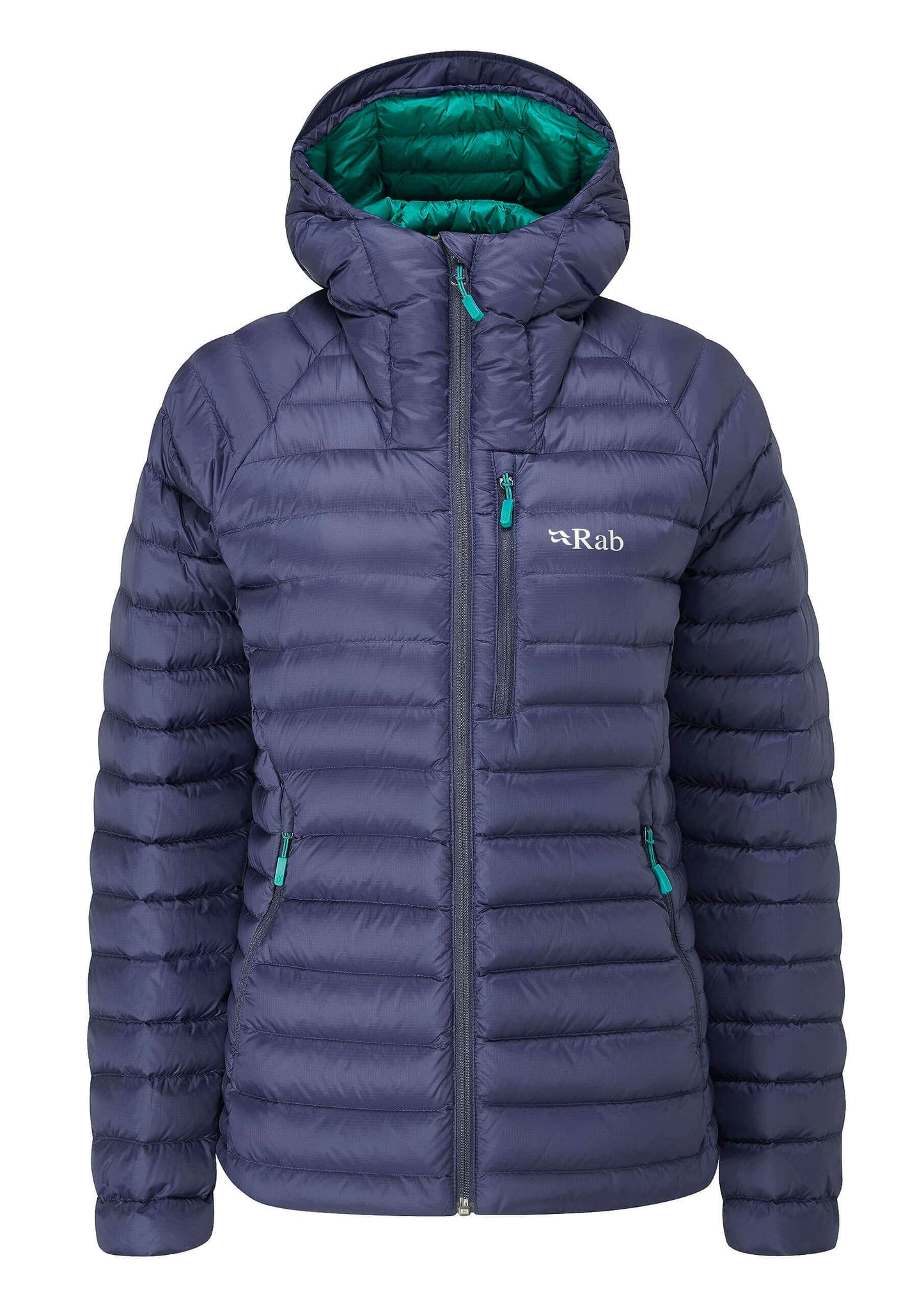 Image Showing Rab Women's Microlight Alpine 700-Fill Down Hooded Puffer Jacket for Hiking & Skiing - Product Type Puffer Jacket - Buy Now $427.75 - Adventure Gear from Global Trekker