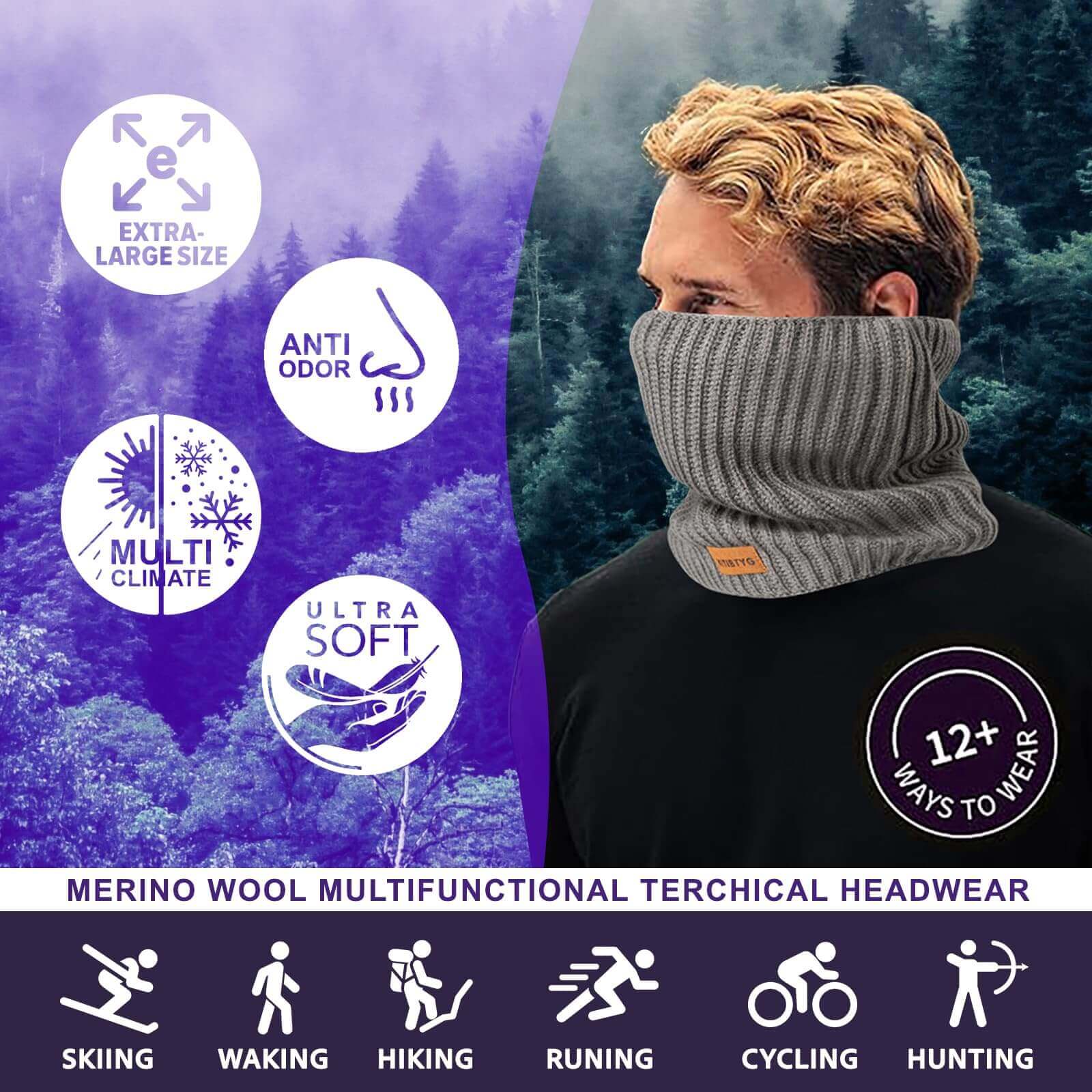 Image Showing Winter Neck Gaiters & Ski Mask,Winter Fleece Neck Warmer - Product Type Neck Gaiters - Buy Now $31.89 - Adventure Gear from Global Trekker