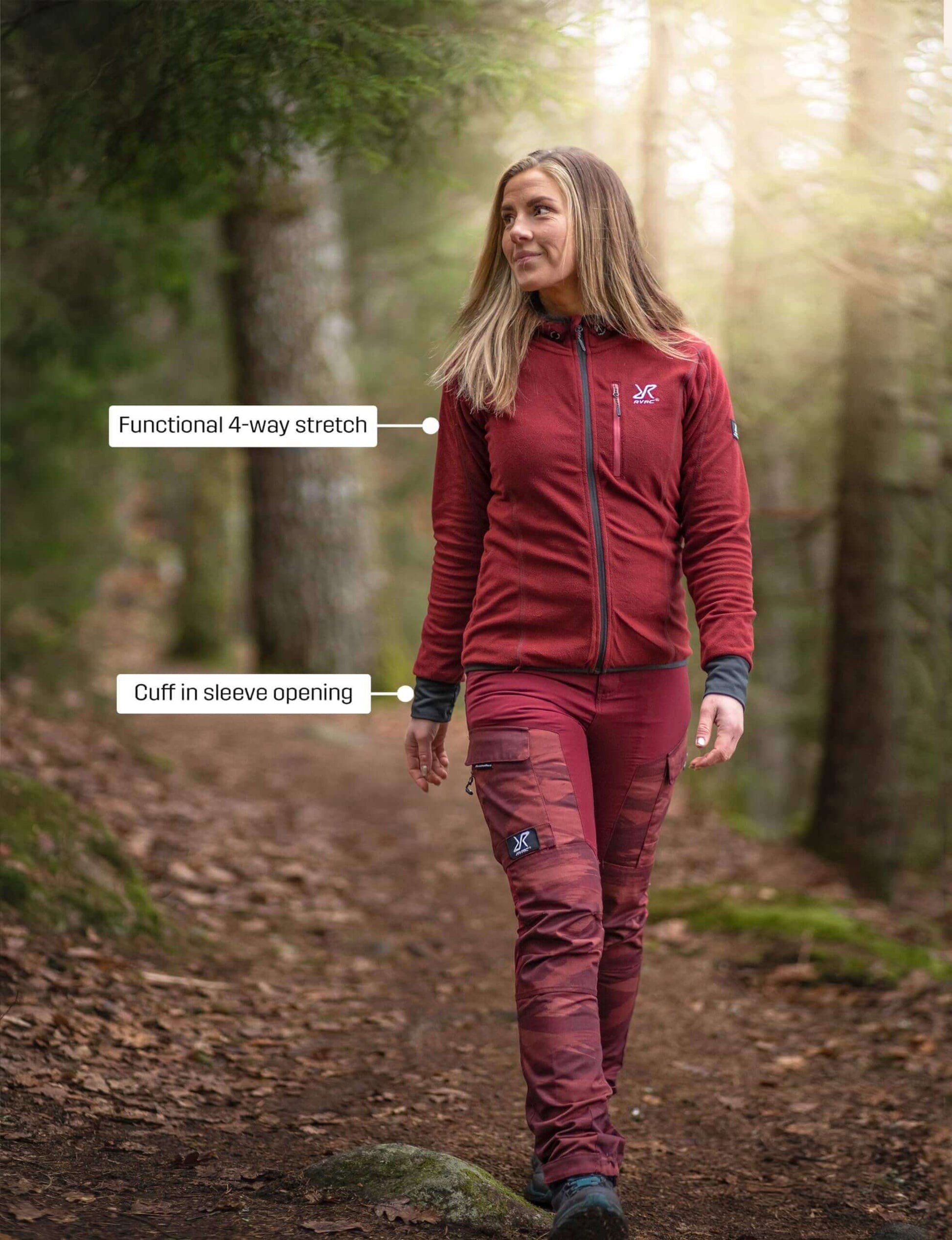 Image Showing RevolutionRace Women's Trekker Hoodie, Fleece Jacket Great for Hiking and Outdoor Adventures - Product Type Jacket - Buy Now $85.55 - Adventure Gear from Global Trekker