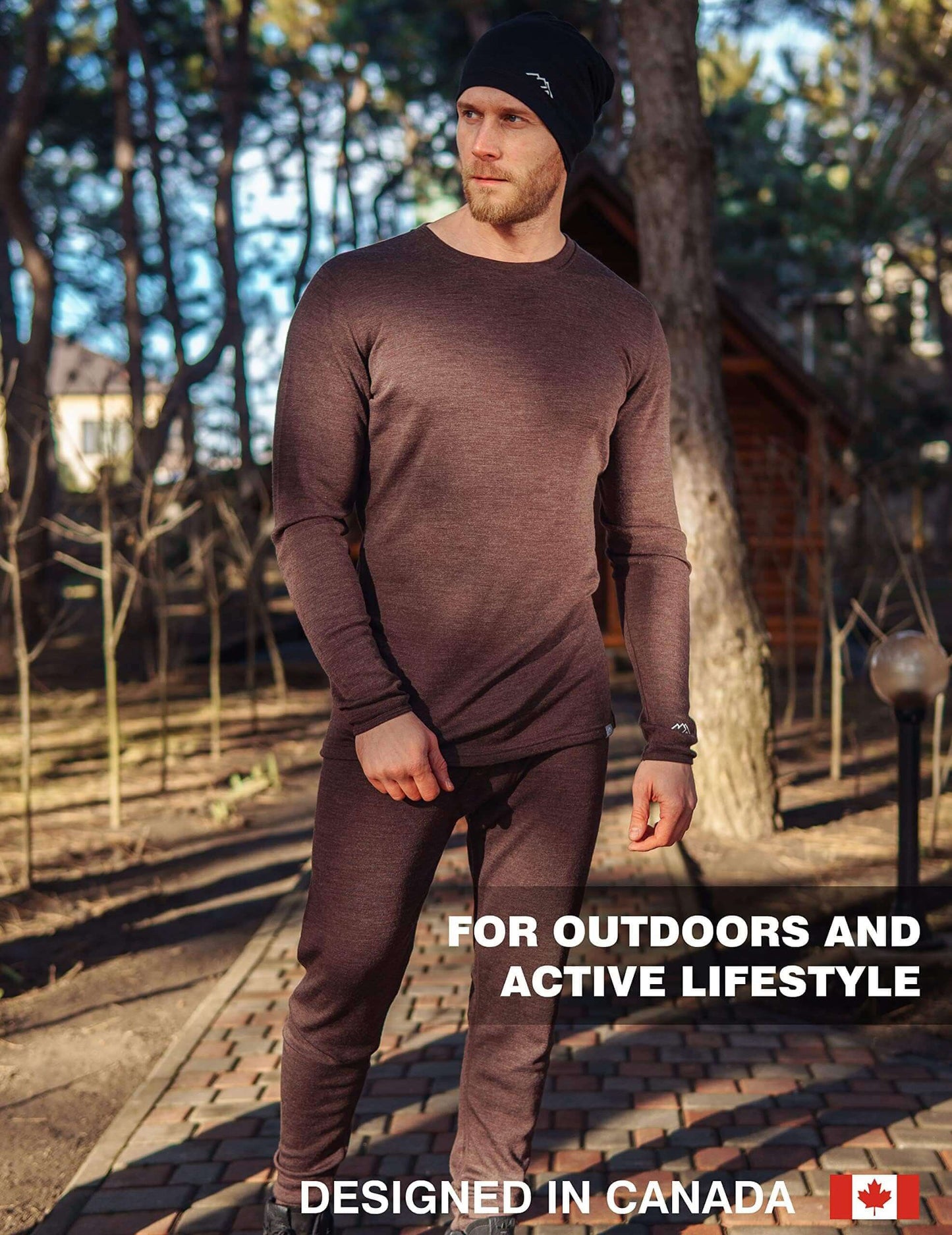 Image Showing Merino.tech Merino Wool Base Layer Mens Set - Thermal Underwear - Product Type Men's Base Layer Set - Buy Now $123.24 - Adventure Gear from Global Trekker