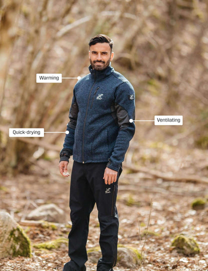 Image Showing RevolutionRace Men's Fusion Fleece, Fleece Jacket Perfect for Hiking - Product Type Jacket - Buy Now $114.55 - Adventure Gear from Global Trekker