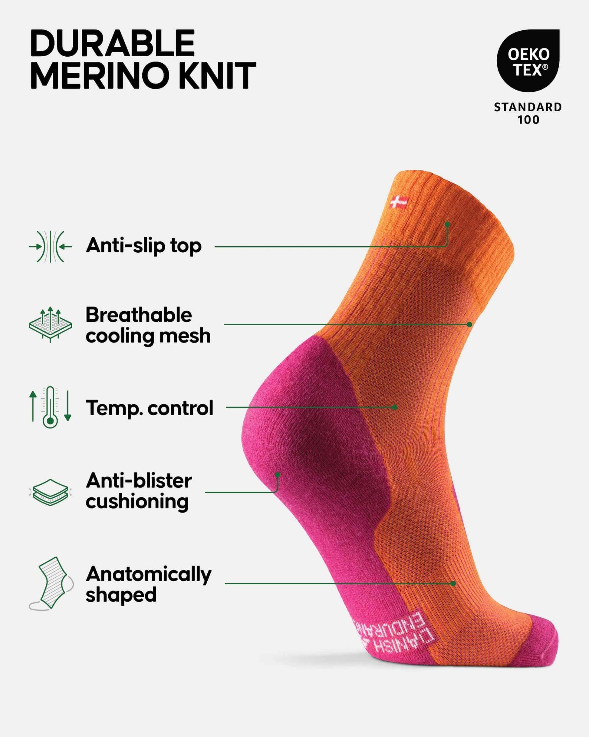 Image Showing DANISH ENDURANCE Hiking Socks, Lightweight, Merino Wool Socks for Men & Women - Product Type Socks - Buy Now $49.23 - Adventure Gear from Global Trekker