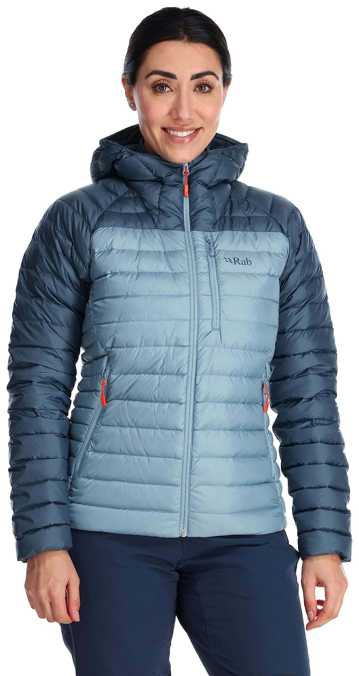 Image Showing Rab Women's Microlight Alpine 700-Fill Down Hooded Puffer Jacket for Hiking & Skiing - Product Type Puffer Jacket - Buy Now $427.75 - Adventure Gear from Global Trekker