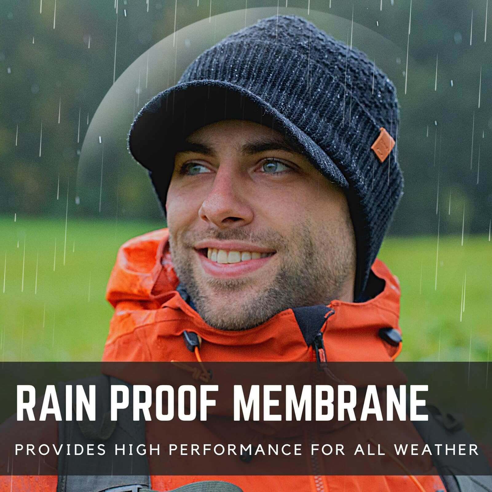 Image Showing TOP-EX Merino Wool Waterproof All Weather Brim Beanie - Product Type Beanie - Buy Now $48.71 - Adventure Gear from Global Trekker