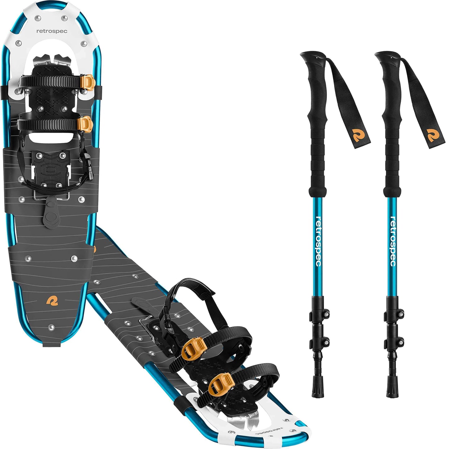 Image Showing Retrospec Drifter 21/25/30 Inch Snowshoes & Trekking Poles Bundle - Product Type Snowshoes - Buy Now $130.49 - Adventure Gear from Global Trekker