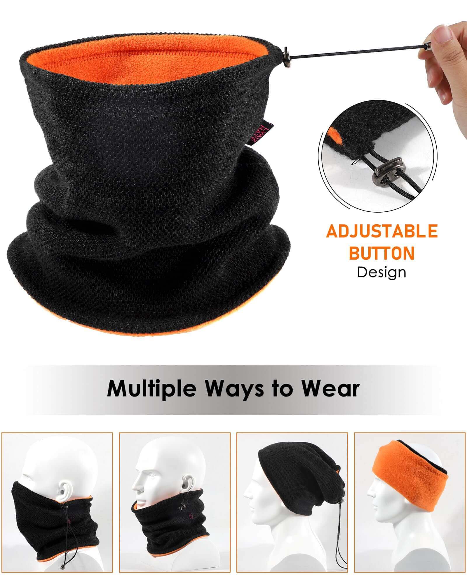 Image Showing Winter Beanie Skull Cap Neck Warmer Gaiter Set - Product Type Beanie - Buy Now $27.54 - Adventure Gear from Global Trekker