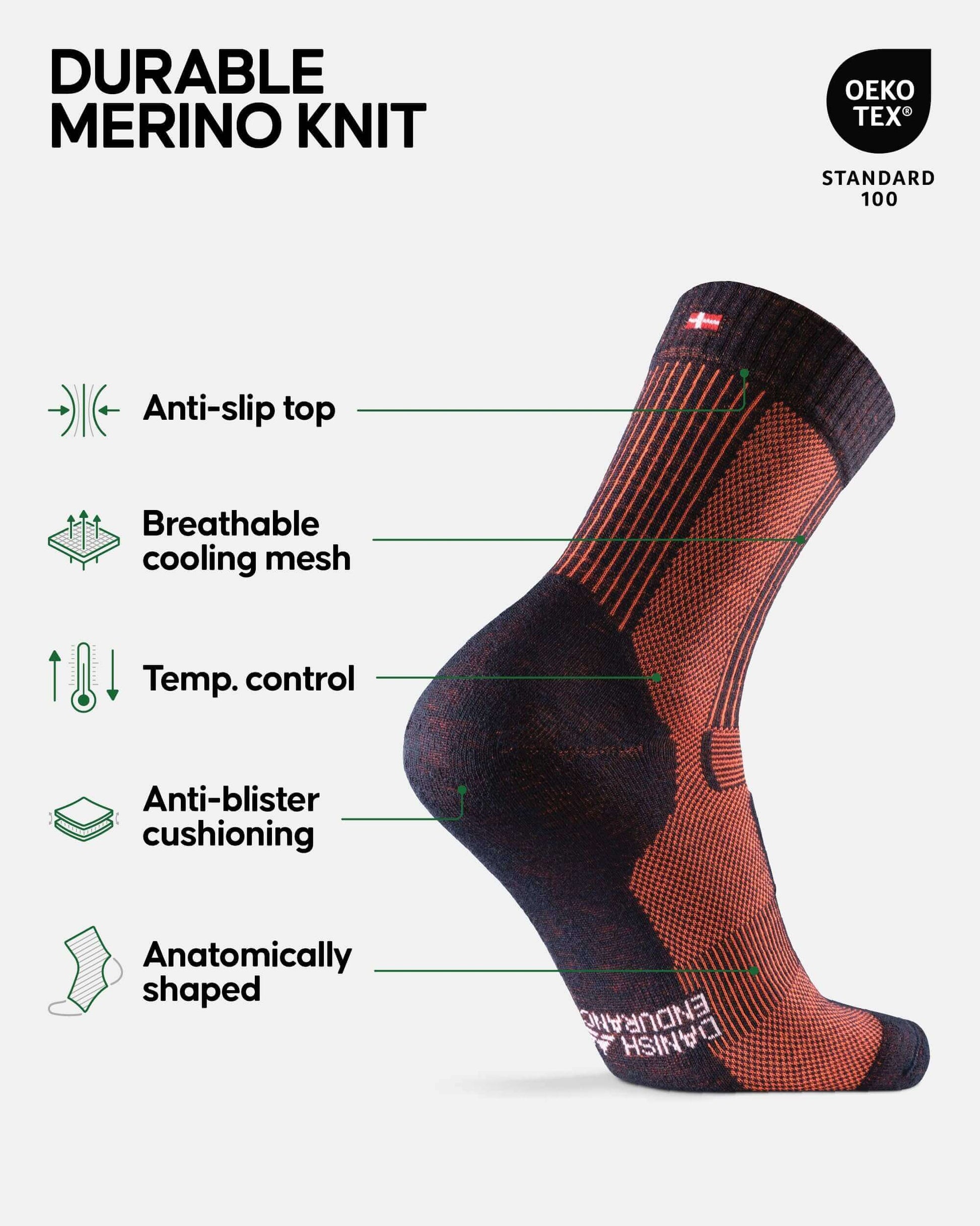 Image Showing DANISH ENDURANCE Hiking Socks, Lightweight, Merino Wool Socks for Men & Women - Product Type Socks - Buy Now $49.23 - Adventure Gear from Global Trekker