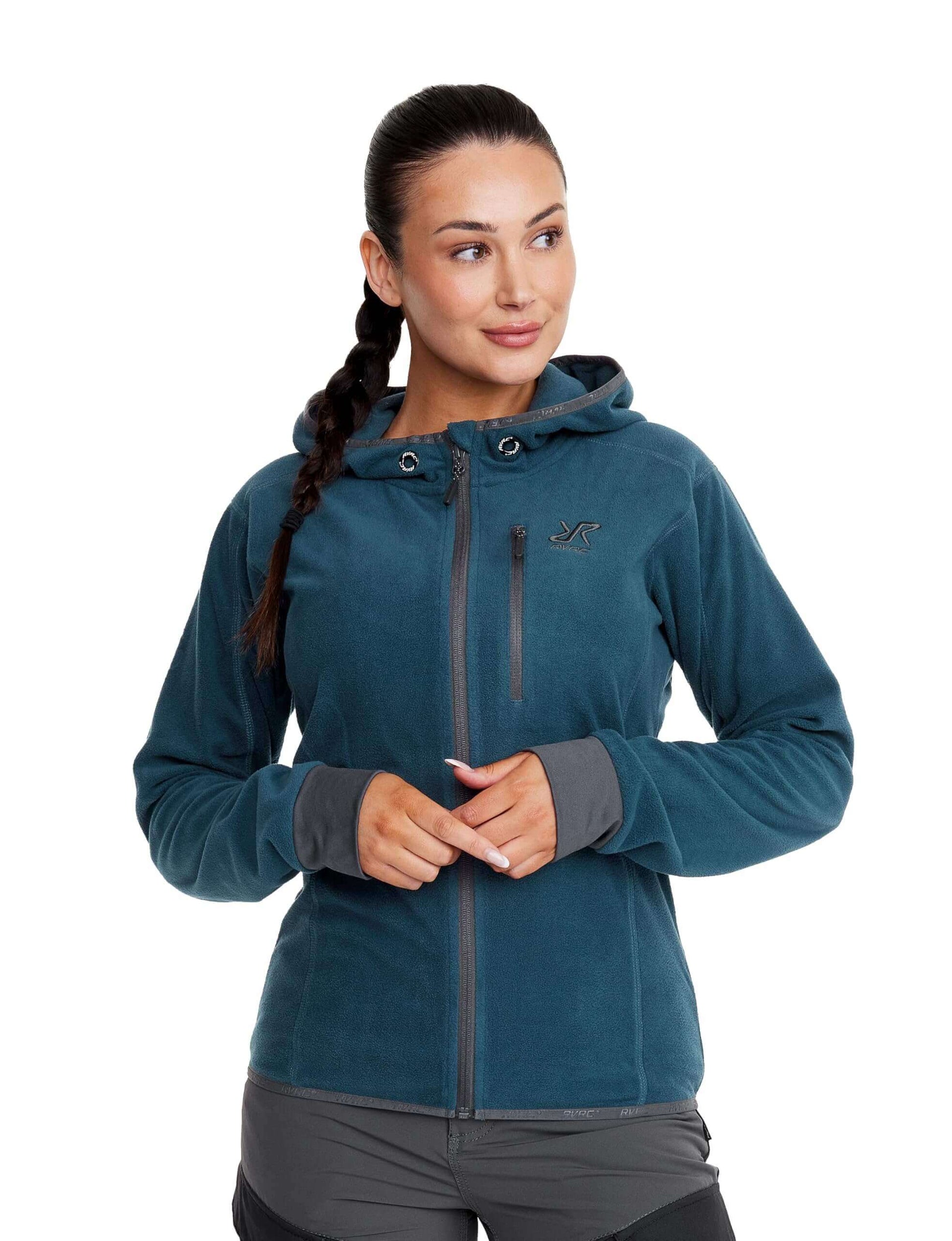 Image Showing RevolutionRace Women's Trekker Hoodie, Fleece Jacket Great for Hiking and Outdoor Adventures - Product Type Jacket - Buy Now $85.55 - Adventure Gear from Global Trekker