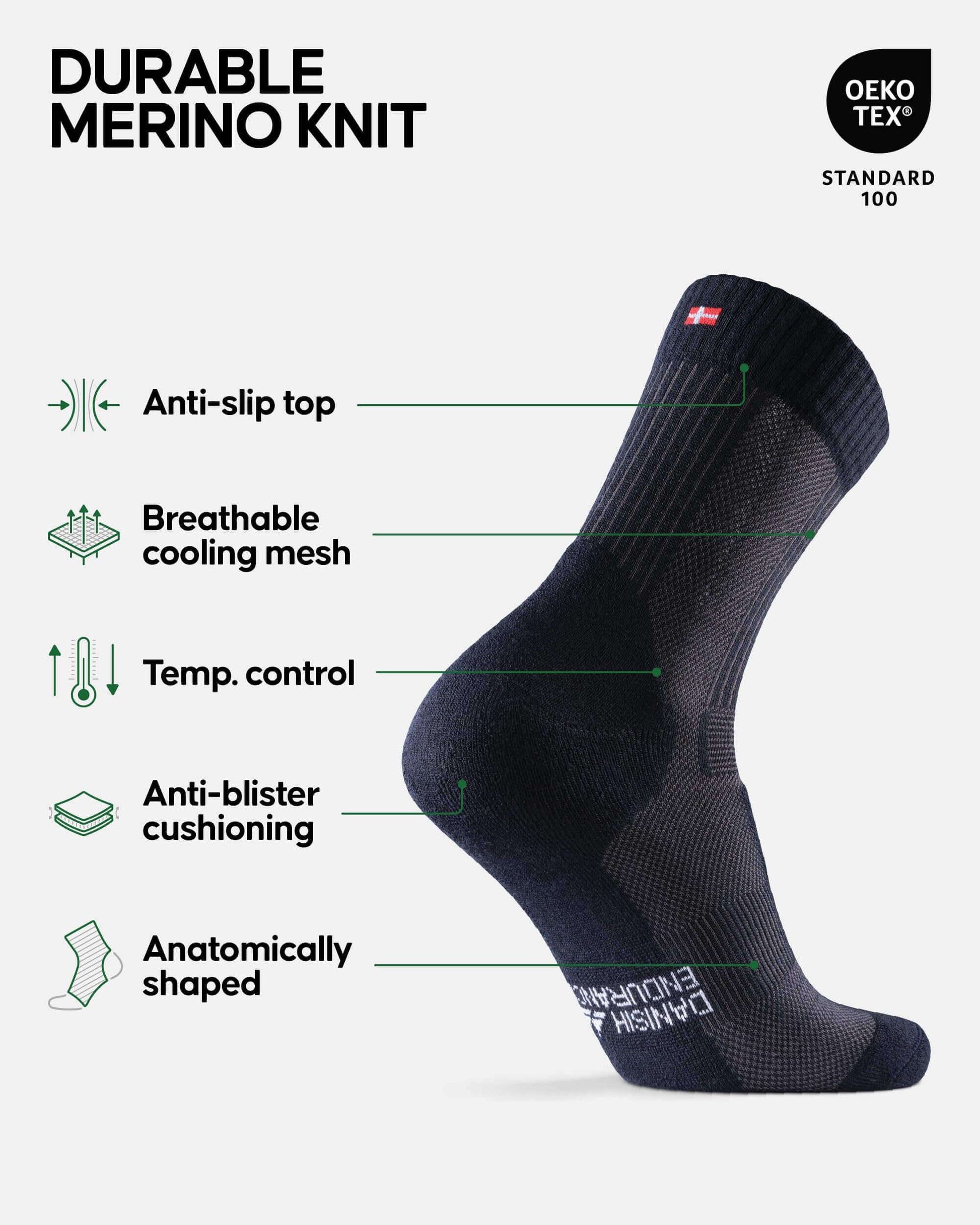 Image Showing DANISH ENDURANCE Hiking Socks, Lightweight, Merino Wool Socks for Men & Women - Product Type Socks - Buy Now $49.23 - Adventure Gear from Global Trekker