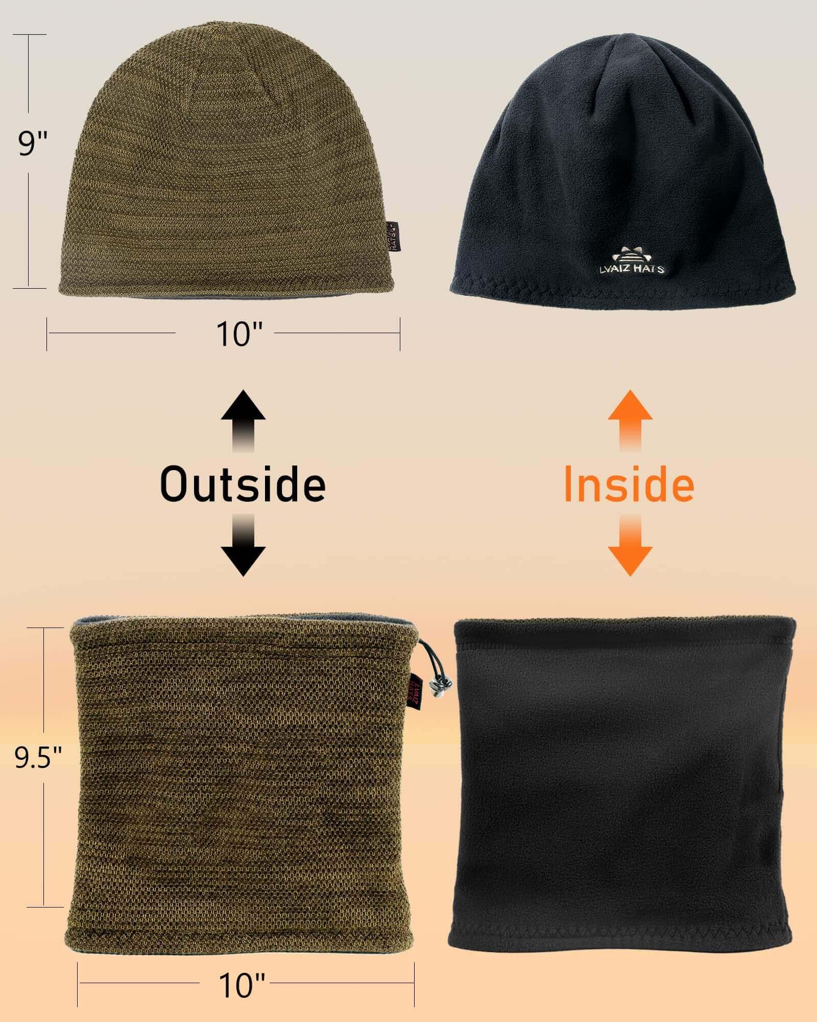 Image Showing Winter Beanie Skull Cap Neck Warmer Gaiter Set - Product Type Beanie - Buy Now $27.54 - Adventure Gear from Global Trekker