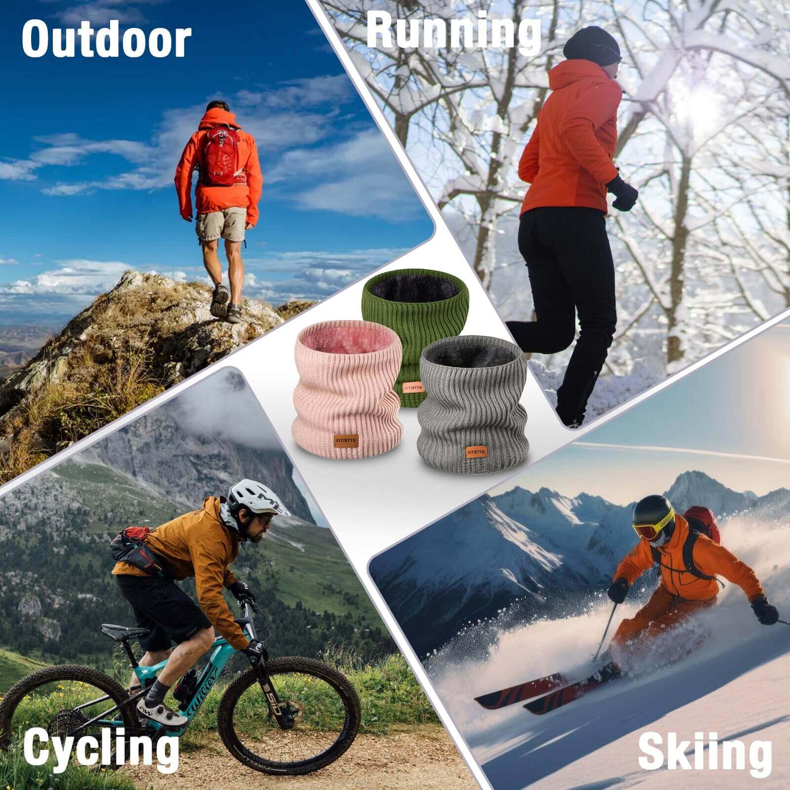 Image Showing Winter Neck Gaiters & Ski Mask,Winter Fleece Neck Warmer - Product Type Neck Gaiters - Buy Now $31.89 - Adventure Gear from Global Trekker