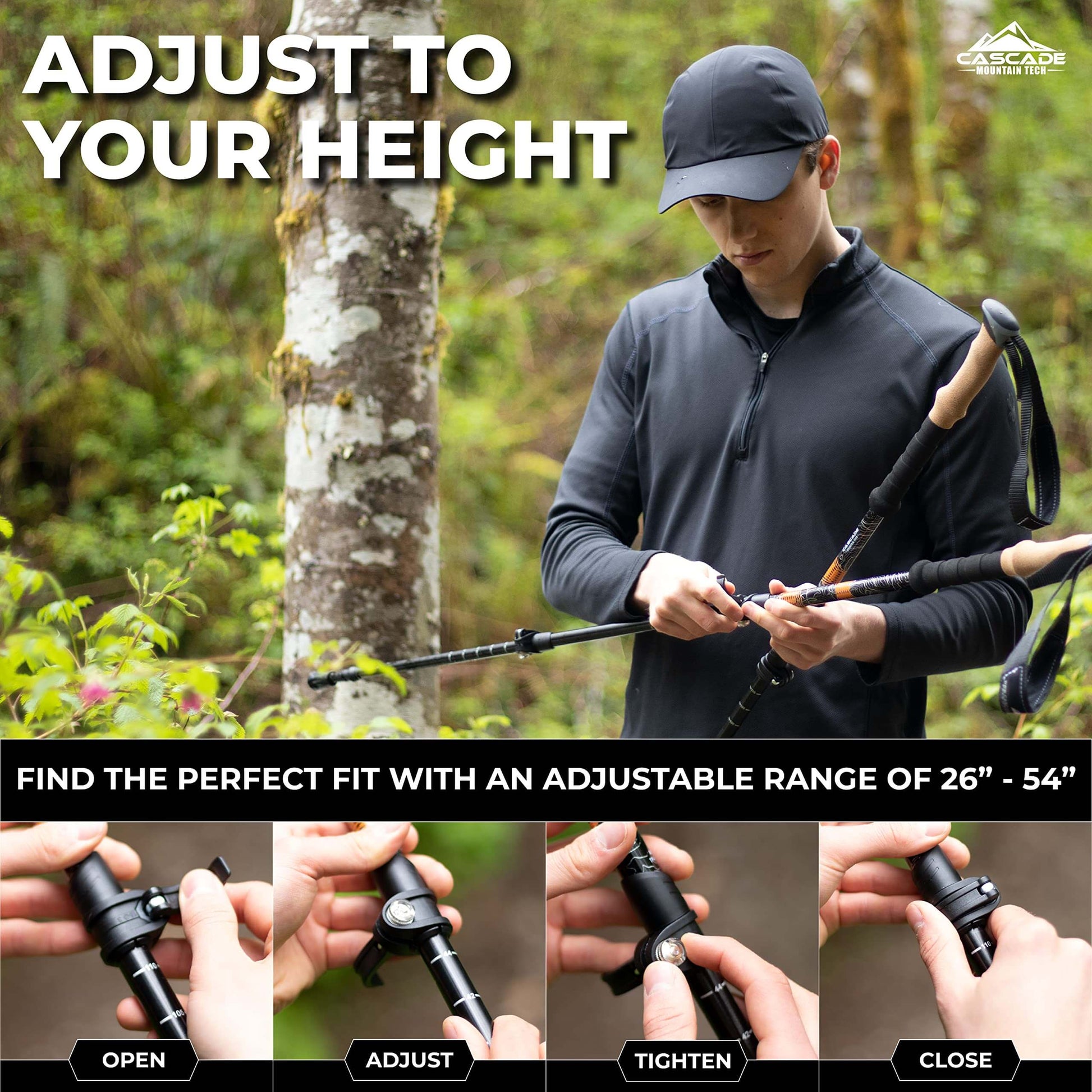 Image Showing Lightweight Aircraft-Grade Aluminum Trekking Poles with Extended Down Grip Plus Tip Kit - Product Type Trekking Poles - Buy Now $34.43 - Adventure Gear from Global Trekker