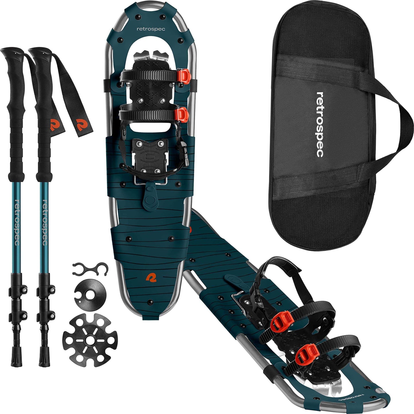 Image Showing Retrospec Drifter 21/25/30 Inch Snowshoes & Trekking Poles Bundle - Product Type Snowshoes - Buy Now $130.49 - Adventure Gear from Global Trekker