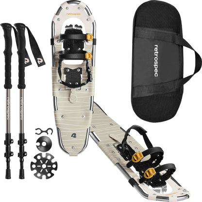 Image Showing Retrospec Drifter 21/25/30 Inch Snowshoes & Trekking Poles Bundle - Product Type Snowshoes - Buy Now $130.49 - Adventure Gear from Global Trekker