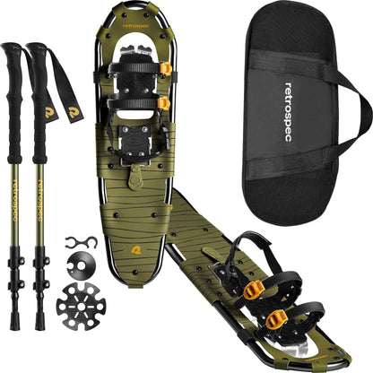 Image Showing Retrospec Drifter 21/25/30 Inch Snowshoes & Trekking Poles Bundle - Product Type Snowshoes - Buy Now $129.18 - Adventure Gear from Global Trekker