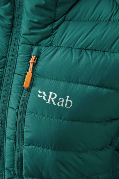 Image Showing Rab Women's Microlight Alpine 700-Fill Down Hooded Puffer Jacket for Hiking & Skiing - Product Type Puffer Jacket - Buy Now $427.75 - Adventure Gear from Global Trekker