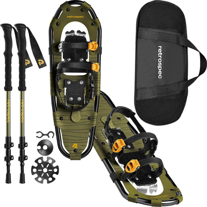 Image Showing Retrospec Drifter 21/25/30 Inch Snowshoes & Trekking Poles Bundle - Product Type Snowshoes - Buy Now $130.49 - Adventure Gear from Global Trekker