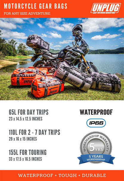 Image Showing UNPLUG Ultimate Adventure Bag -1680D Heavy Duty Waterproof Travel Duffel Bags - Product Type Duffel Bag - Buy Now $231.99 - Adventure Gear from Global Trekker