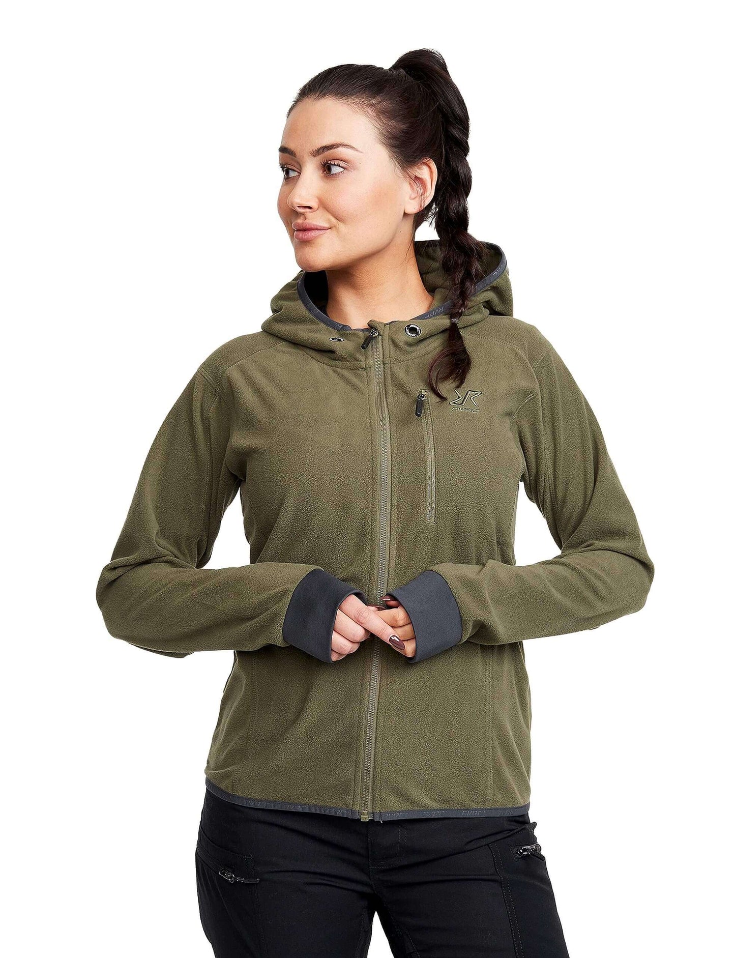 Image Showing RevolutionRace Women's Trekker Hoodie, Fleece Jacket Great for Hiking and Outdoor Adventures - Product Type Jacket - Buy Now $85.55 - Adventure Gear from Global Trekker