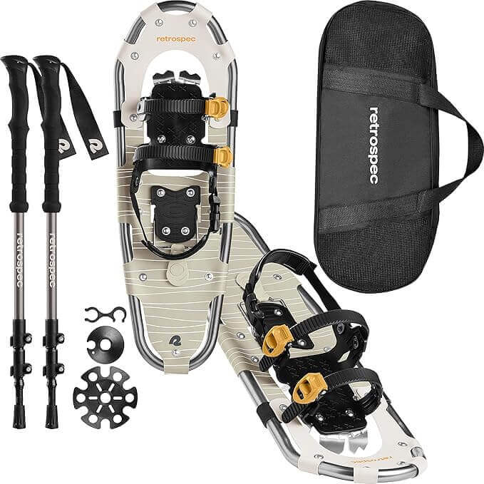 Image Showing Retrospec Drifter 21/25/30 Inch Snowshoes & Trekking Poles Bundle - Product Type Snowshoes - Buy Now $130.49 - Adventure Gear from Global Trekker