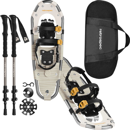 Image Showing Retrospec Drifter 21/25/30 Inch Snowshoes & Trekking Poles Bundle - Product Type Snowshoes - Buy Now $130.49 - Adventure Gear from Global Trekker