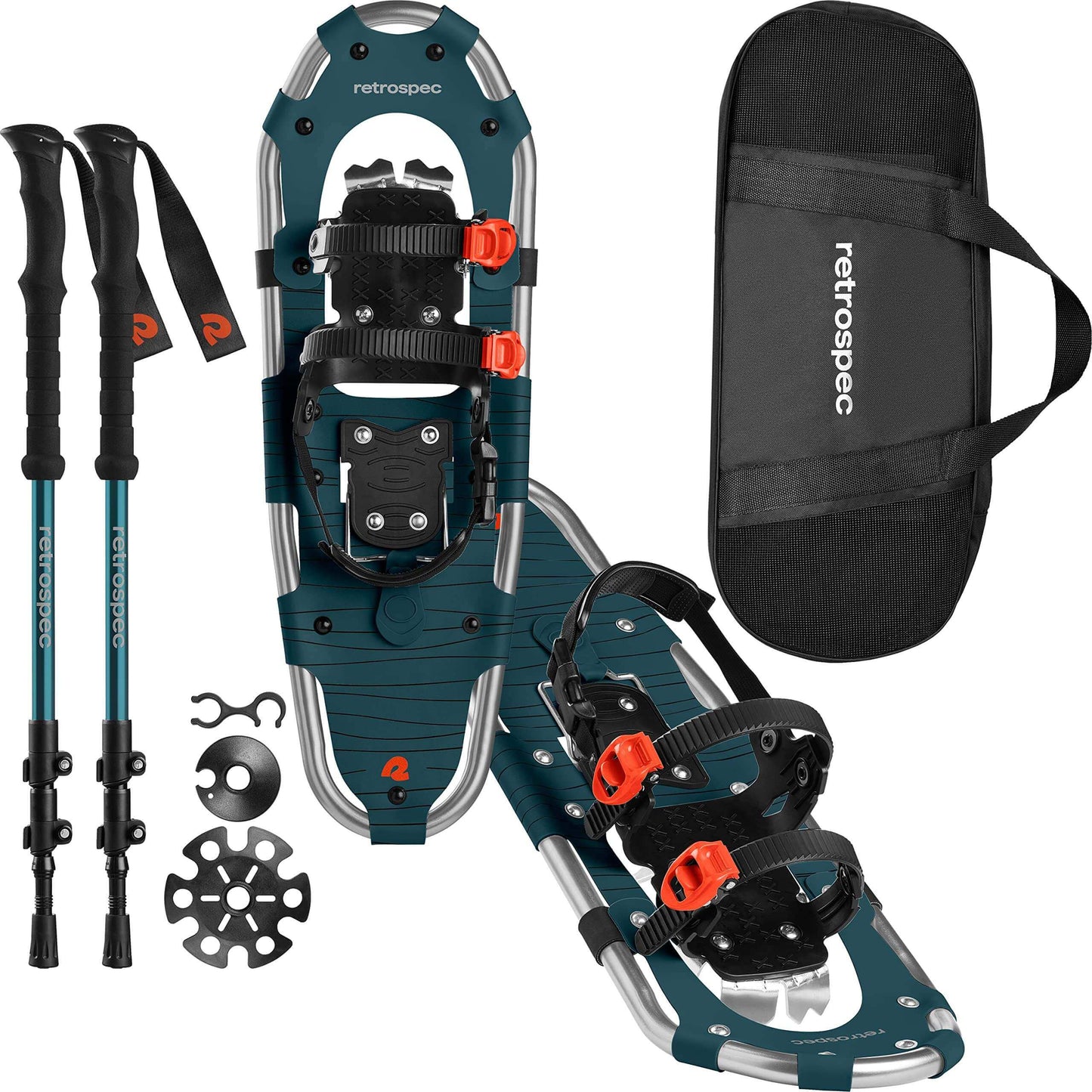 Image Showing Retrospec Drifter 21/25/30 Inch Snowshoes & Trekking Poles Bundle - Product Type Snowshoes - Buy Now $130.49 - Adventure Gear from Global Trekker