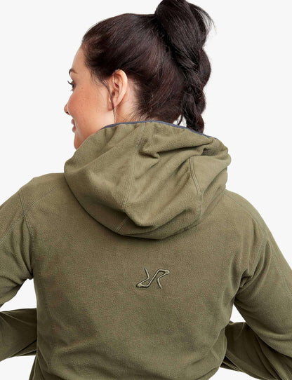 Image Showing RevolutionRace Women's Trekker Hoodie, Fleece Jacket Great for Hiking and Outdoor Adventures - Product Type Jacket - Buy Now $85.55 - Adventure Gear from Global Trekker