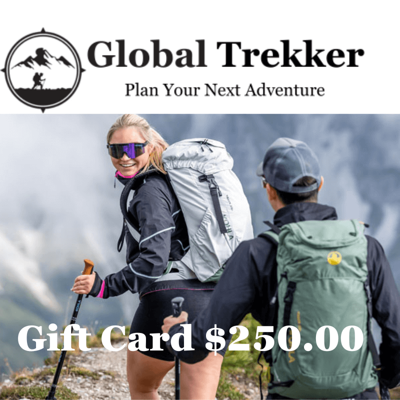 Image Showing Global Trekker Gift Cards - Product Type Gift Card - Buy Now $250.00 - Adventure Gear from Global Trekker